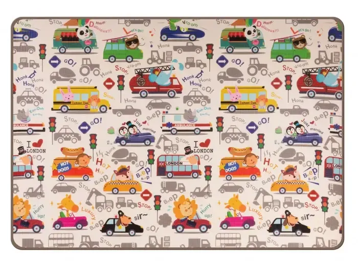 Hracia podložka Lalalu Standard Obojstranná - Mesto 150x200 cm