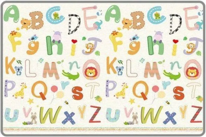 Hracia podložka Lalalu Standard Obojstranná - Hojdacie kone/abeceda 150x200 cm