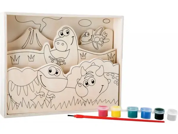 Legler - Drevená 3D omaľovánka Dinosauri