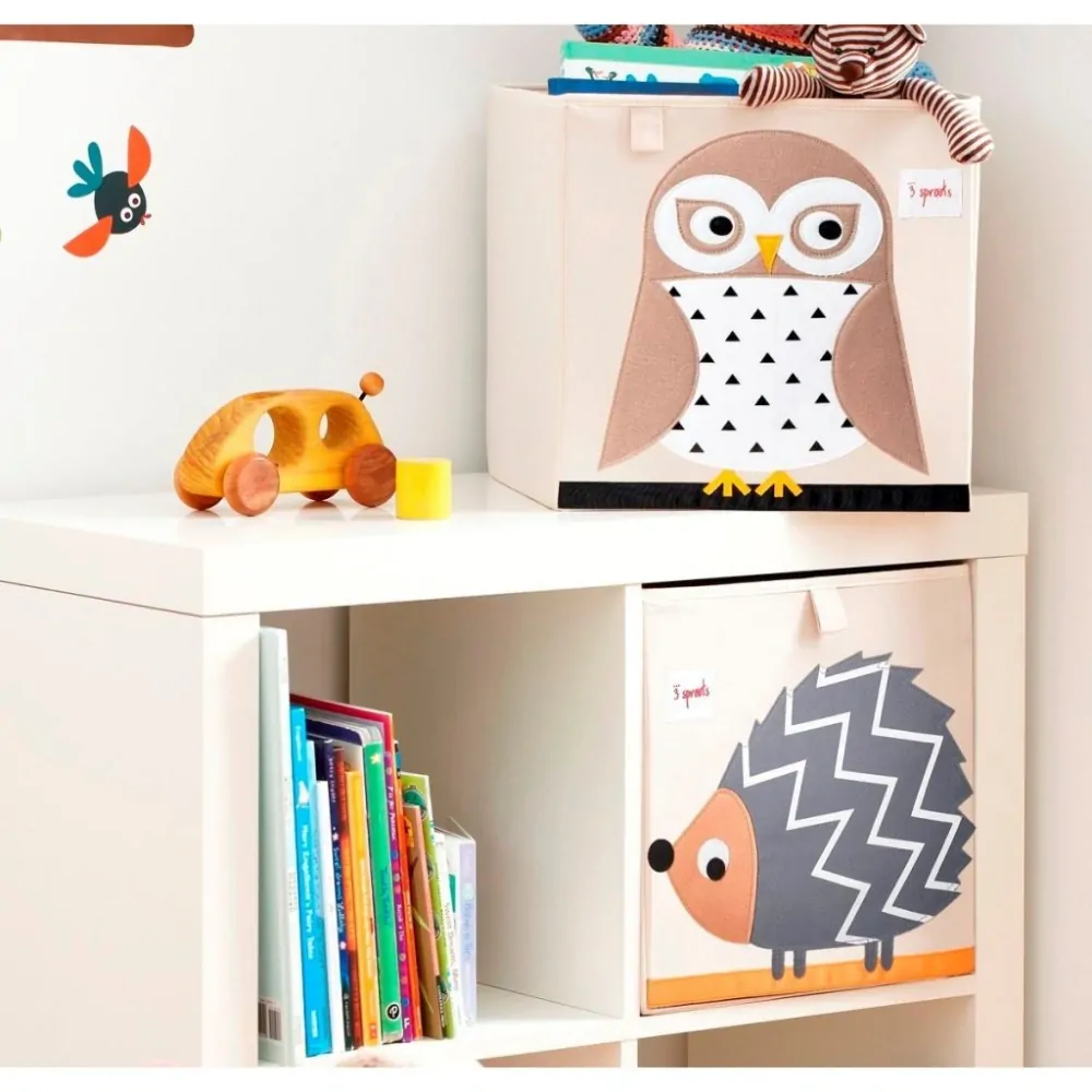 3 Sprouts Úložný box na hračky - Sova