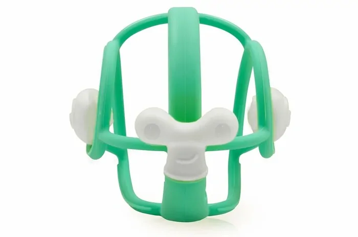 Hryzátko Mömbella s hrkálkou - Slimák green 