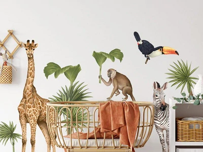 Samolepky na stenu - Zvieratá zo Safari II 