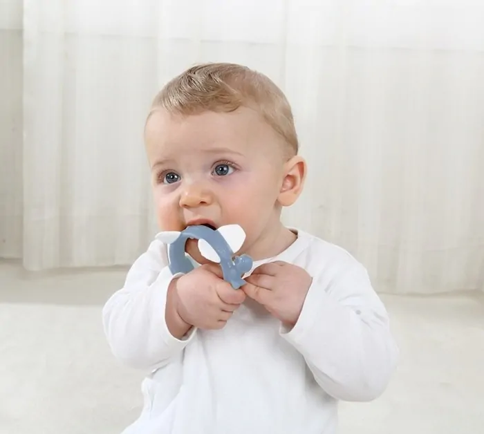 Hryzátko Smily Mia Dinosaurus - Light blue 