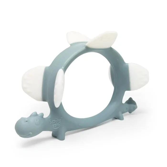 Hryzátko Smily Mia Dinosaurus - Iron green