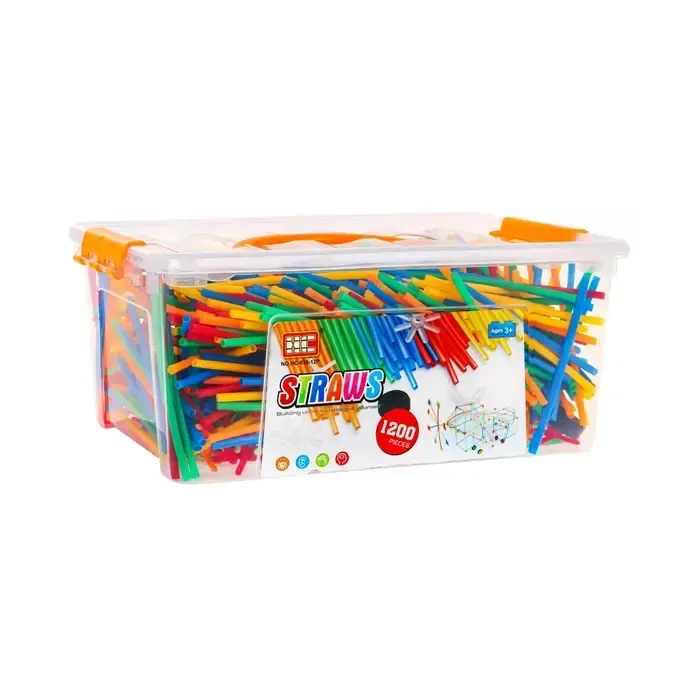 Konštrukčné slamky v kufríku, 1200 ks 
