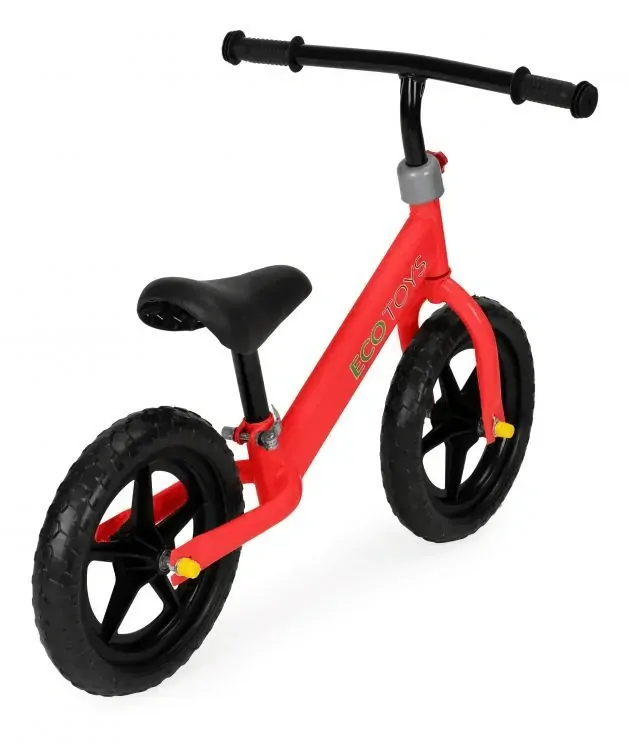 Detské odrážadlo s nastaviteľnou výškou sedadla - červené