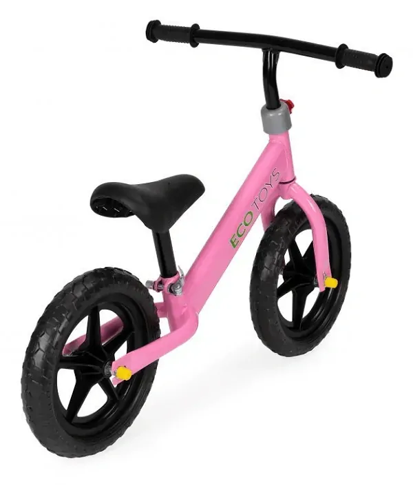 Detské odrážadlo s nastaviteľnou výškou sedadla - ružové