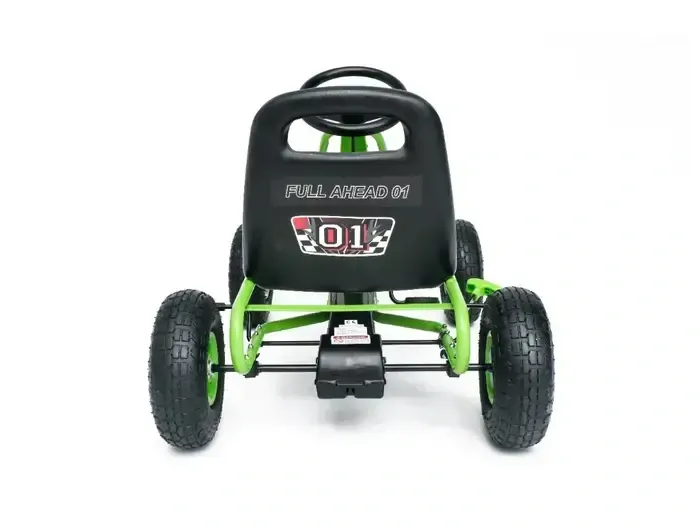 Šliapacia motokára A15, zelená - nafukovacie kolesá, nosnost 30 kg