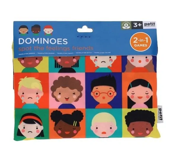 Petit Collage - Domino obojstranné (emócie a bodky)