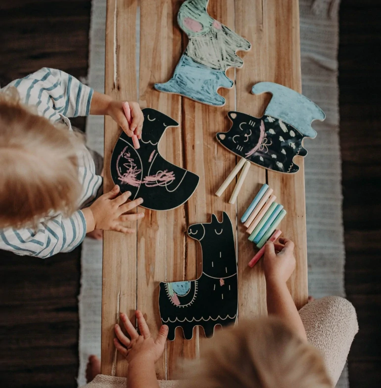 Drevená lama - hračka a tabuľka 2v1