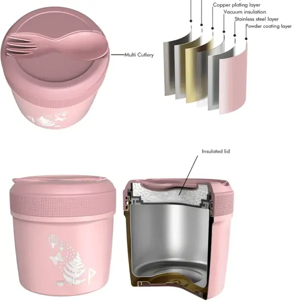 Cestovná vakuová nádoba Carl Oscar TEMP LunchJar Spirit 0,5 l - Pink/Passion