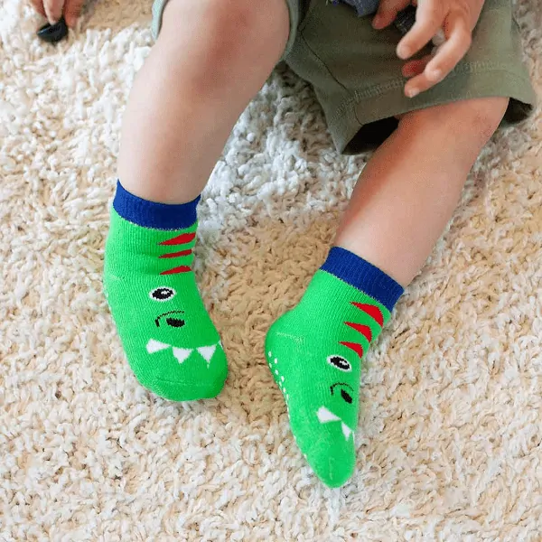 Zoocchini - Protišmykové ponožky set 3 ks - Dino, 0-24m.