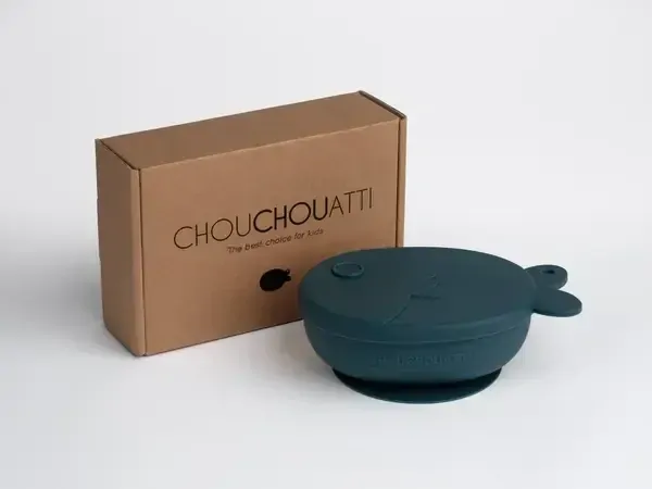 Silikónová miska s prísavkou Chouchouatti - Fish, navy