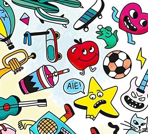 OMY Veľký vyfarbovaci plagát, maľovanka - Baby Pop Art 70 x 100 cm