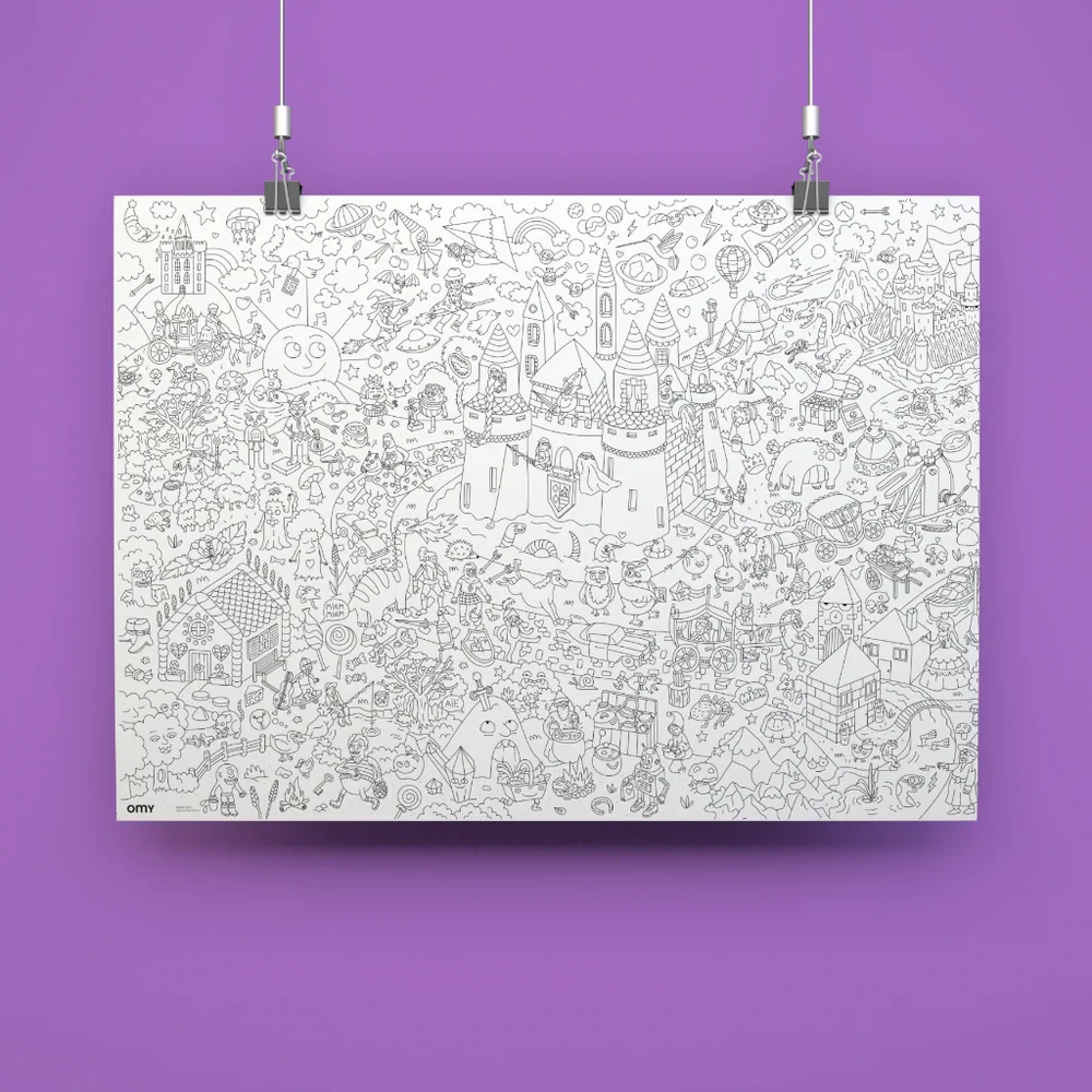 OMY Veľký vyfarbovaci plagát, maľovanka - Magic 70 x 100 cm