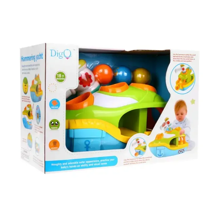 Loďka s kladivkom a loptičkami - so zvukmi a svetlami