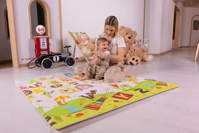 Hracia podložka Lalalu Premium Small Obojstranná - Happy Birthday 140 x 140 cm