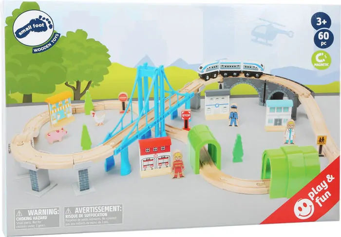 Legler - Veľká drevená vláčkodráha, 60 ks