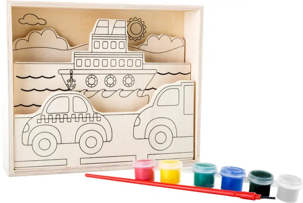 Legler - Drevená 3D omaľovánka Vozidlá