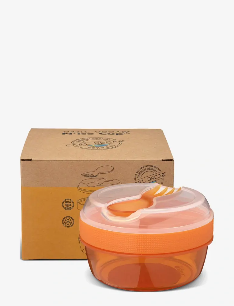 Desiatový box N'ice Cup s chladiacou časti - Orange