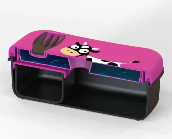 Desiatový box N'ice Box Carl Oscar s chladiacou časti - Purple