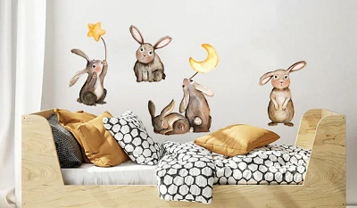 Samolepka na stenu - Zajačikovia