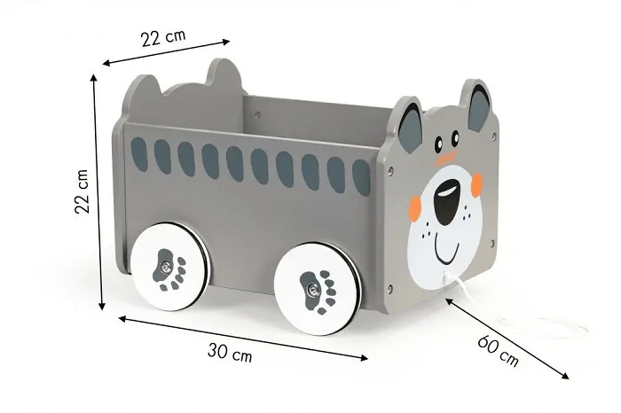 Dřevěný úložný box Ecotoys - Pejsek