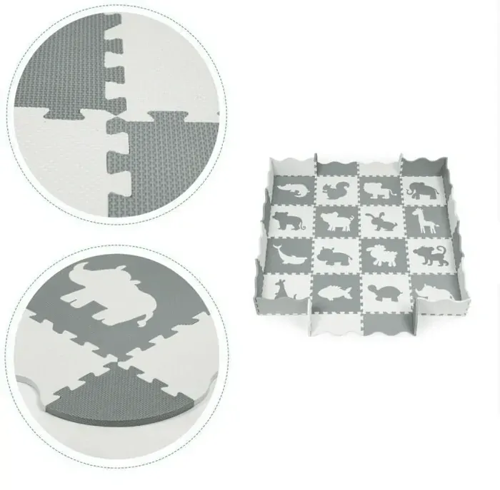 Penová podložka na zem s mantinelmi - 151x151 cm 