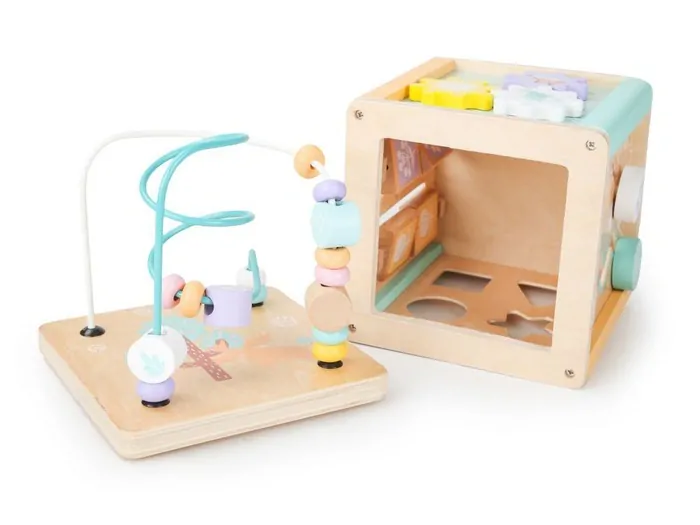 Ecotoys - Motorická edukačná kocka Pastel