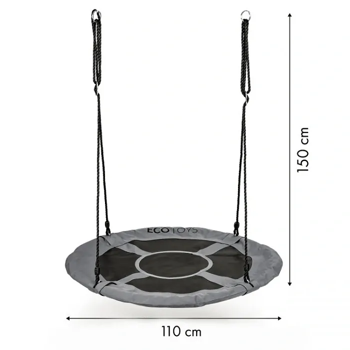 Hojdaci kruh Ecotoys, sivý - 110 cm, nosnosť 150 kg