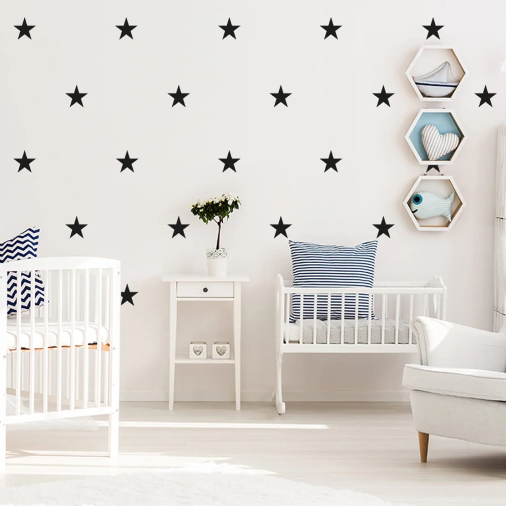 Samolepky na stenu - Hviezdy 10x10 cm, 30 ks - tmavo modré
