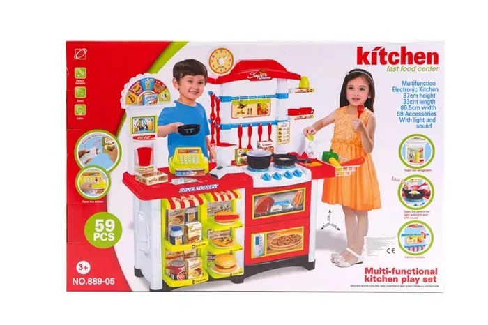 Veľká sada 2v1 - kuchynka a obchod s doplnkami