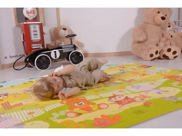 Hracia podložka Lalalu Premium Large Obojstranná - Happy Birthday 200 x 140 cm