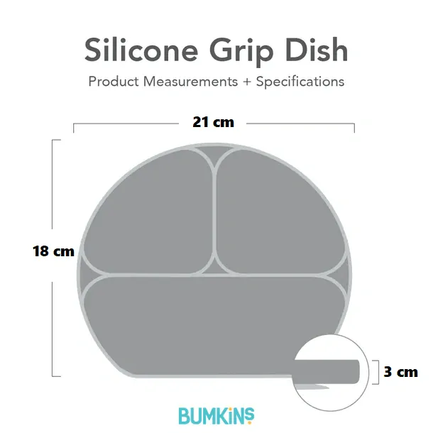 Jedálenský tanier Bumkins 1-2-3 - ružový