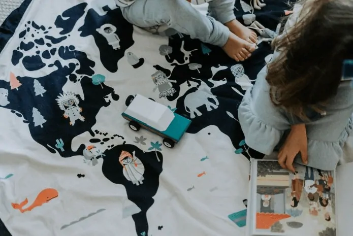 Vak na hračky / podložka na hranie Play&Go - Worldmap/stars