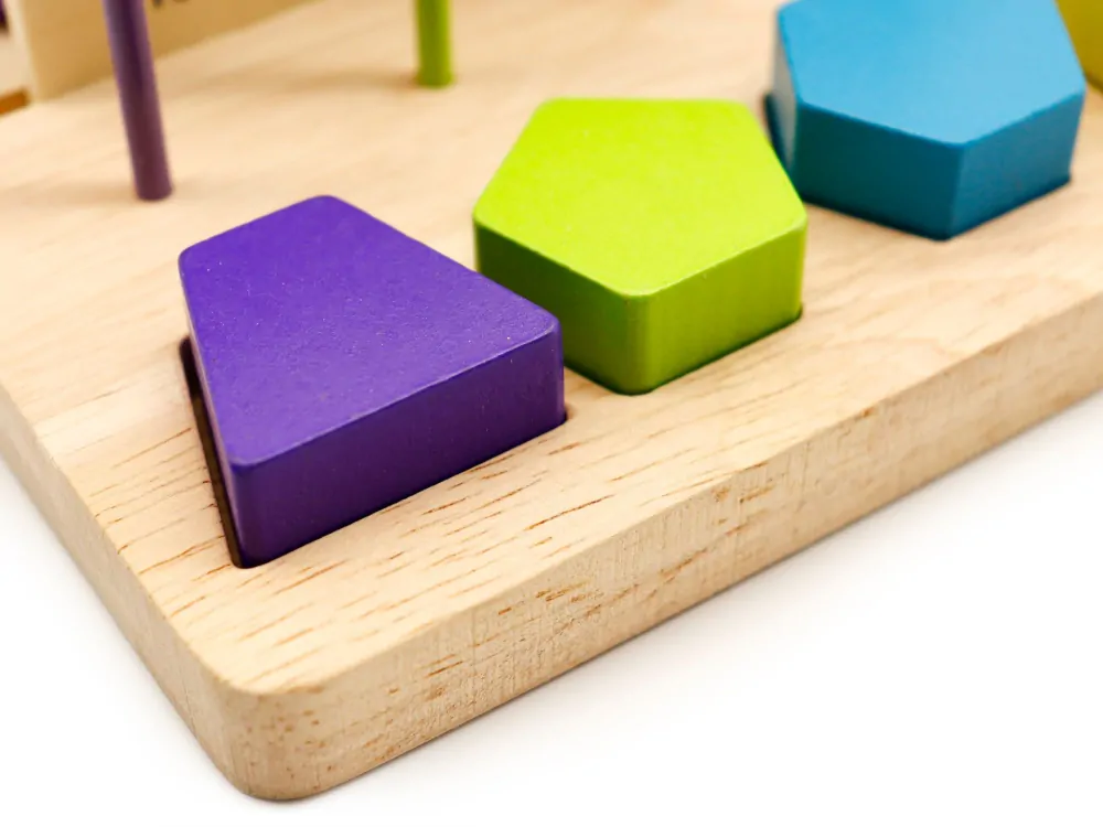 Drevené počítadlo + číslice a tvary Ecotoys