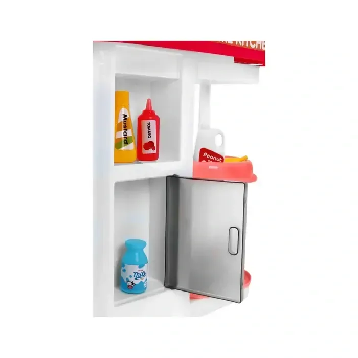 Detská kuchyňa s tečúcou vodou a doplnky - ružová