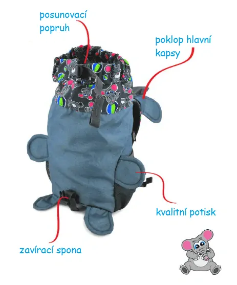 Detský batoh Hugger Animal - Edward Elephant