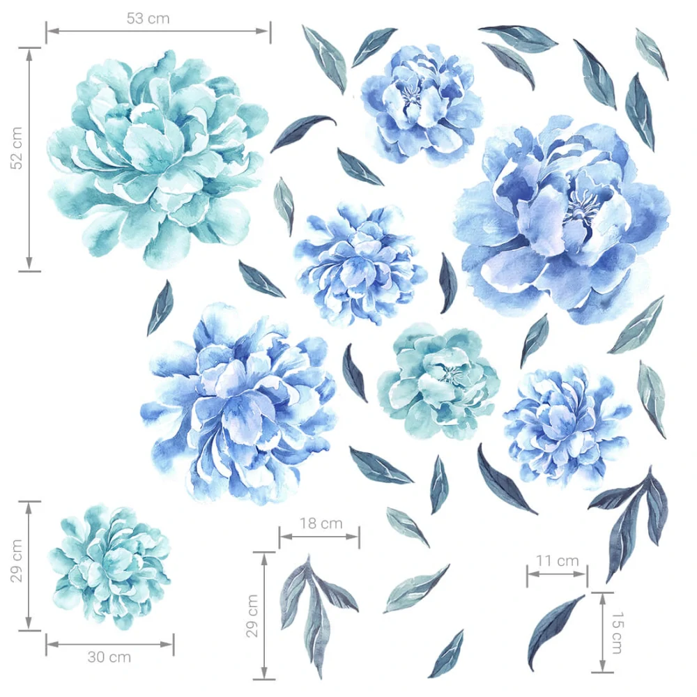 Samolepky na stenu - Pivonky, veľké 