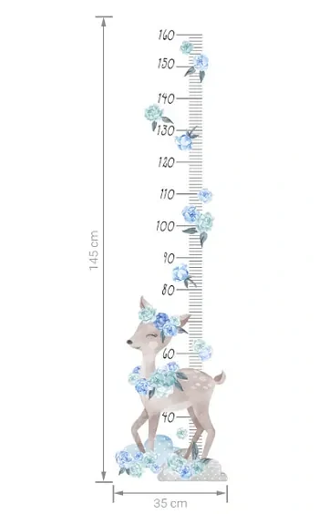 Samolepka meter na stenu - Srnka blankytná