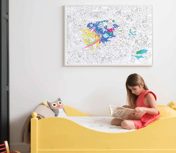 OMY Veľký vyfarbovaci plagát, maľovanka - Kosmos 70 x 100 cm