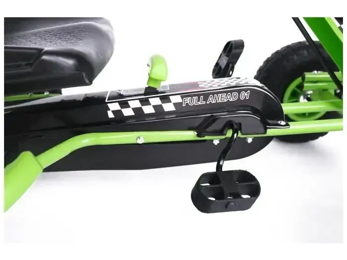 Šliapacia motokára A15, zelená - nafukovacie kolesá, nosnost 30 kg