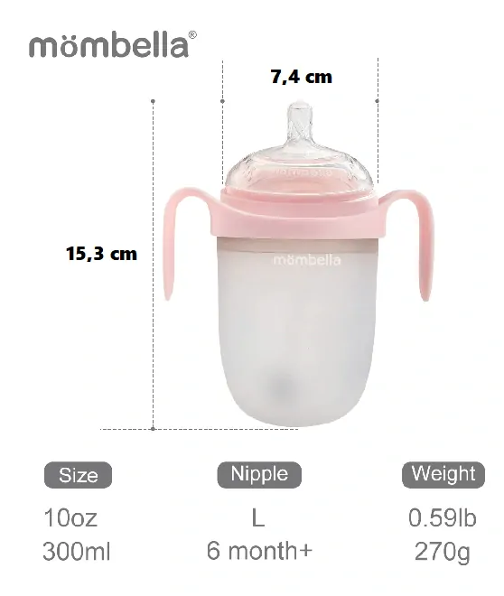 Antikoliková fľaša Mömbella Ivory Silikónová - 300 ml
