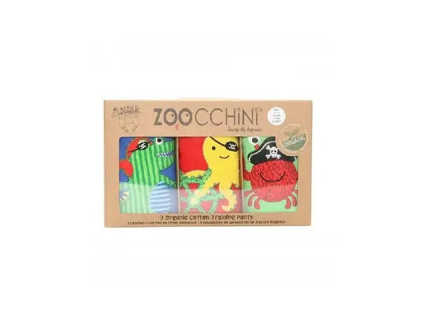 Zoocchini učiace nohavičky - Set 3 ks, 2-3 rokov - Piráti