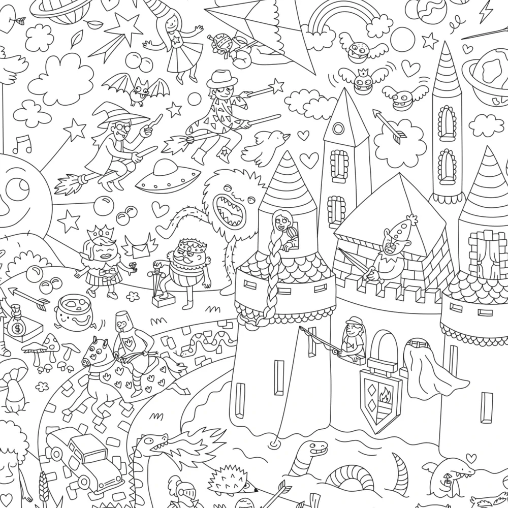 OMY Veľký vyfarbovaci plagát, maľovanka - Magic 70 x 100 cm