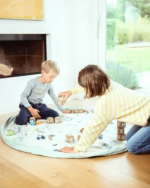 Vak na hračky / podložka na hranie Play&Go - Stripes pink