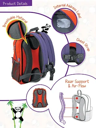 Detský batoh Hugger Let´s Go! - Monster skaterov Red