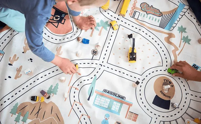 Vak na hračky / podložka na hranie Play&Go - L.A. Roadmap