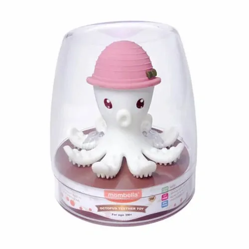 Hryzátko a hračka Mömbella Chobotnice - Pink