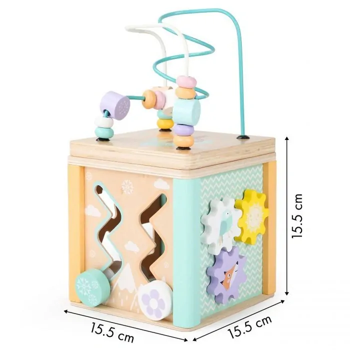 Ecotoys - Motorická edukačná kocka Pastel